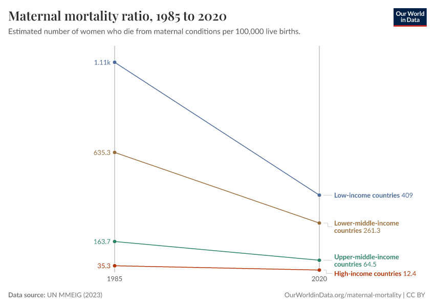 A thumbnail of the "Maternal mortality ratio" chart